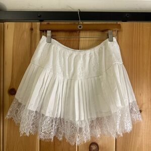 White Lace Layering Skirt (built in shorts)